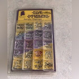 Provo Craft Clear Impressions Clear Acrylic Stamp Set